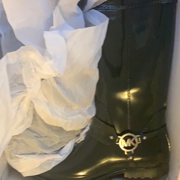 🆕MICHAEL KORS* FULTON  HARNESS TALL  RAIN BOOTS - Picture 4 of 4